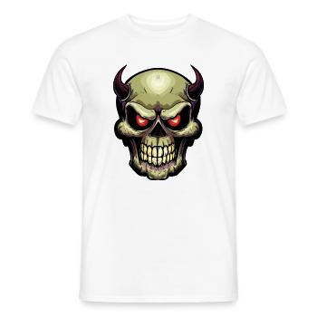 Schädel - Männer T-Shirt - Weiß - Vorne - AI Model Male 178 dark (178cm)