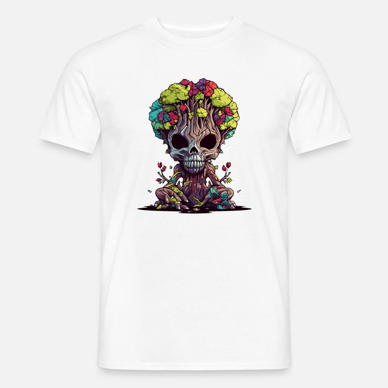 Baumschädelblüte - Männer T-Shirt - Weiß