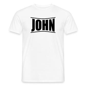 Name T-Shirt John T-Shirt Geschenkidee - Männer T-Shirt - Weiß - Vorne - AI Model Male 178 dark (178cm)