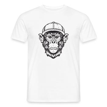 Funky Affe - Männer T-Shirt - Weiß - Vorne - AI Model Male 178 dark (178cm)