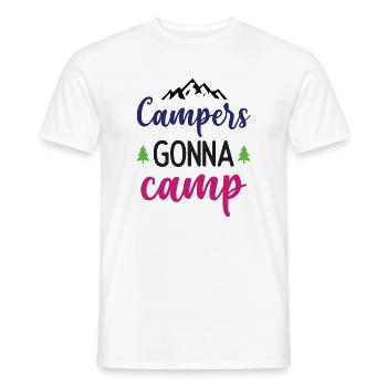 Camper auf dem Weg zum Camp - Männer T-Shirt - Weiß - Vorne - AI Model Male 178 dark (178cm)