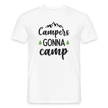 Camper auf dem Weg zum Camp - Männer T-Shirt - Weiß - Vorne - AI Model Male 178 dark (178cm)