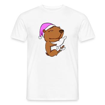 Capybara Wasserschwein - T-shirt homme - blanc - Devant - AI Model Male 178 dark (178cm)