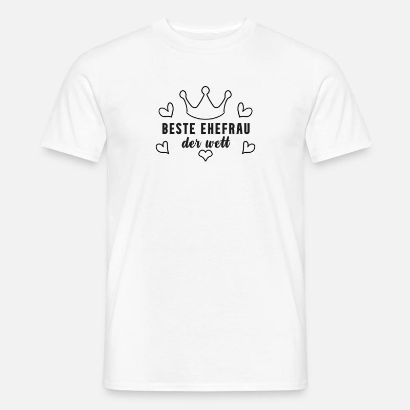 Beste Ehefrau Geschenk - Männer T-Shirt - Weiß