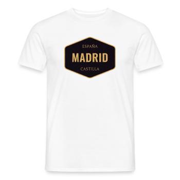 Vintage Madrid Spain Badge - Men's T-Shirt - white - Front - AI Model Male 178 dark (178cm)