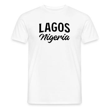 Lagos Nigeria - Vintage Schriftzug - Männer T-Shirt - Weiß - Vorne - AI Model Male 178 dark (178cm)