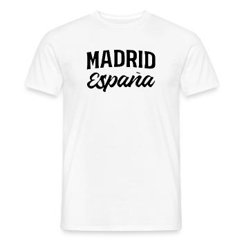 Lettrage madrilène avec accent espagnol - T-shirt homme - blanc - Devant - AI Model Male 178 dark (178cm)