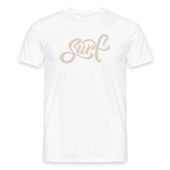 Surf Lettering - Männer T-Shirt - Weiß - Vorne - AI Model Male 178 dark (178cm)