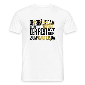 JGA Männer Wappler Saufen Spruch - Männer T-Shirt - Weiß - Vorne - AI Model Male 178 dark (178cm)