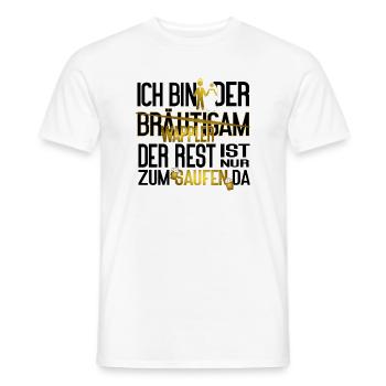 Bräutigam JGA Männer Wappler Saufen Spruch - Männer T-Shirt - Weiß - Vorne - AI Model Male 178 dark (178cm)