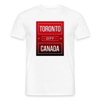 Toronto, Canada - Men's T-Shirt - white - Front - AI Model Male 178 dark (178cm)
