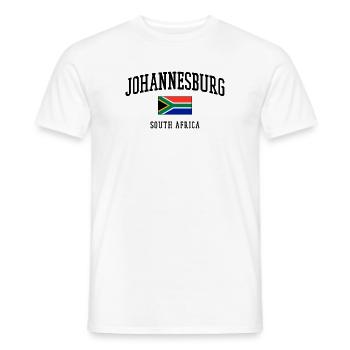 Johannesburg Flagge Südafrika Städte Design - Männer T-Shirt - Weiß - Vorne - AI Model Male 178 dark (178cm)