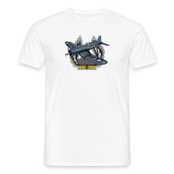 F4U Corsair - Männer T-Shirt - Weiß - Vorne - AI Model Male 178 dark (178cm)
