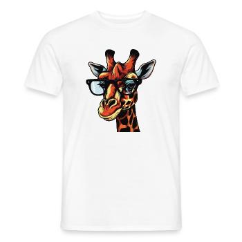 Cartoon Comic Giraffe Design - Men's T-Shirt - white - Front - AI Model Male 178 dark (178cm)