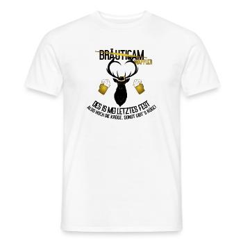 Bräutigam JGA Hirsch Dialekt Saufen Humor - Männer T-Shirt - Weiß - Vorne - AI Model Male 178 dark (178cm)