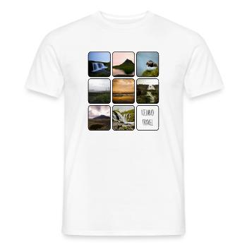 Islande Voyage - T-shirt homme - blanc - Devant - AI Model Male 178 dark (178cm)