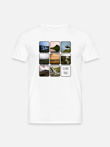 IJsland Reizen - Heren T-shirt - wit