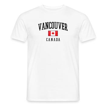 Vancouver, drapeau canadien - T-shirt homme - blanc - Devant - AI Model Male 178 dark (178cm)