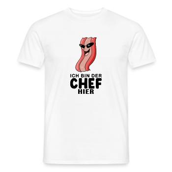 Chef Spruch lustig - Männer T-Shirt - Weiß - Vorne - AI Model Male 178 dark (178cm)