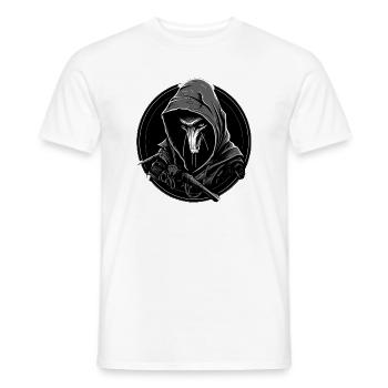 Sleek Skaven logo: bold, minimalist, menacing. - Men's T-Shirt - white - Front - AI Model Male 178 dark (178cm)