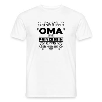 Oma Prinzessin Spruch - Oma Geschenk - Männer T-Shirt - Weiß - Vorne - AI Model Male 178 dark (178cm)