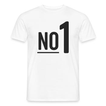 No 1 - Männer T-Shirt - Weiß - Vorne - AI Model Male 178 dark (178cm)