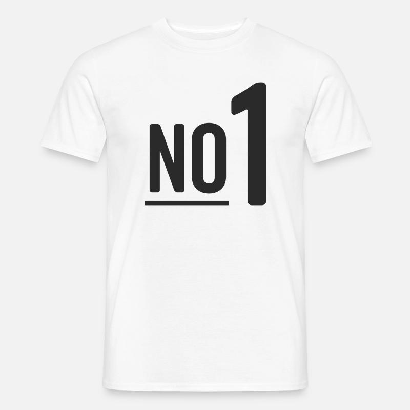 No 1 - Männer T-Shirt - Weiß
