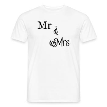 Mr and Mrs - Männer T-Shirt - Weiß - Vorne - AI Model Male 178 dark (178cm)