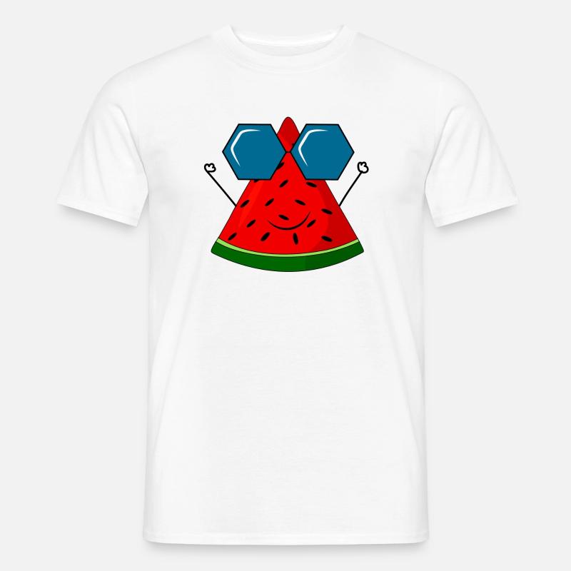 Sommer, Wassermelone, Sonne - Männer T-Shirt - Weiß