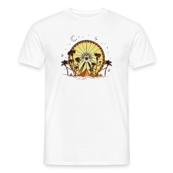 Music Festival Music Festival - Men's T-Shirt - white - Front - AI Model Male 178 dark (178cm)