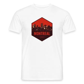 Montreal Skyline Rot - Männer T-Shirt - Weiß - Vorne - AI Model Male 178 dark (178cm)