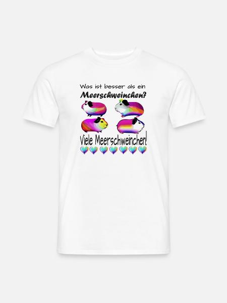Pinke Meerschweinchen bunt - Männer T-Shirt - Weiß