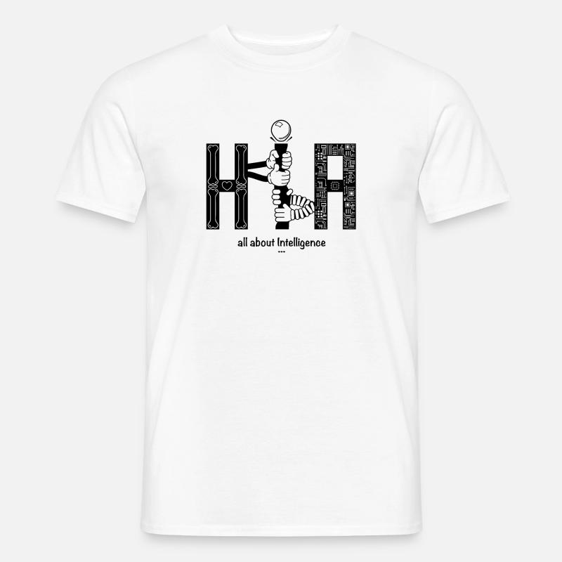 Human vs Artificial Intelligence AI - Men's T-shirt - white