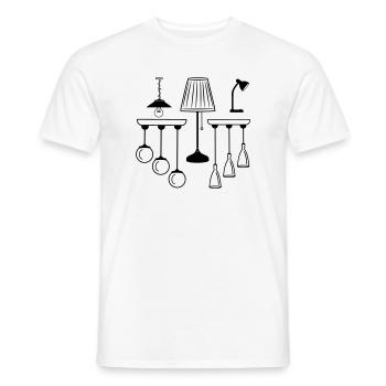 Sammlung von Lampen und Beleuchtung - Männer T-Shirt - Weiß - Vorne - AI Model Male 178 dark (178cm)