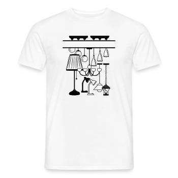 Logo für Haus oder Stimmungsbeleuchtung Shop - Männer T-Shirt - Weiß - Vorne - AI Model Male 178 dark (178cm)