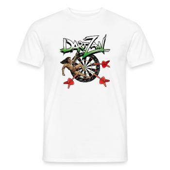 Darts Hero from the Jungle - Men's T-Shirt - white - Front - AI Model Male 178 dark (178cm)