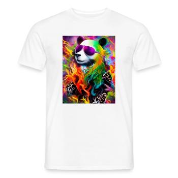Regenbogen Panda Sonnenbrille - Männer T-Shirt - Weiß - Vorne - AI Model Male 178 dark (178cm)