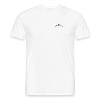 Mountains Motif Mountaineering Mountain Bikers Hiking Mountain - Men's T-Shirt - white - Front - AI Model Male 178 dark (178cm)