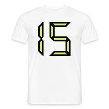 15 JAHRE. 15. 15-jähriges JUBILÄUM. GEBURTSTAG 15 JAHRE. - Männer T-Shirt - Weiß - Vorne - AI Model Male 178 dark (178cm)