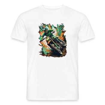 Motocross Spritzensprint - Männer T-Shirt - Weiß - Vorne - AI Model Male 178 dark (178cm)
