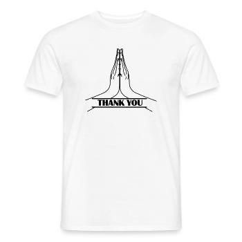 Namaste THANK YOU - Men's T-Shirt - white - Front - AI Model Male 178 dark (178cm)