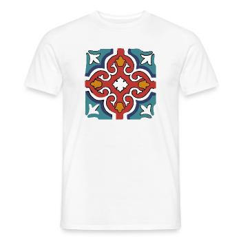 Céramique de Jordanie 1 - T-shirt homme - blanc - Devant - AI Model Male 178 dark (178cm)