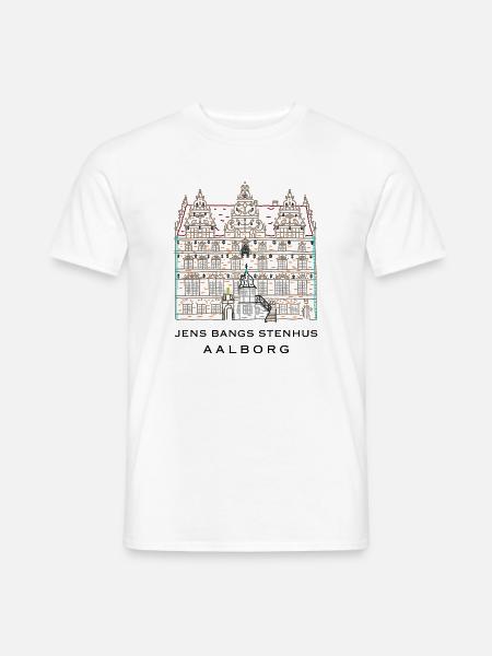 Aalborg, Jens Bangs Stenhus, Dänemark - Männer T-Shirt - Weiß