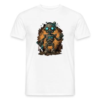 mignon petit robot - T-shirt homme - blanc - Devant - AI Model Male 178 dark (178cm)