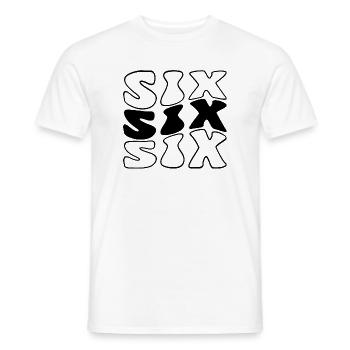 Six 6th Birthday Kids Boys Girls 6 Years Old - Men's T-Shirt - white - Front - AI Model Male 178 dark (178cm)