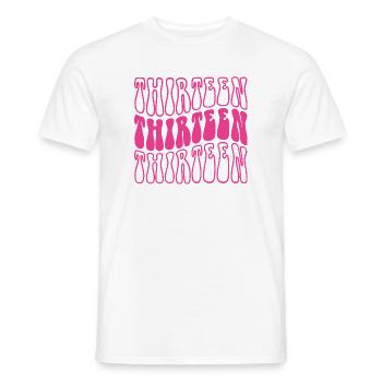 Thirteen 13th Birthday Girls 13 Years Old - Men's T-Shirt - white - Front - AI Model Male 178 dark (178cm)