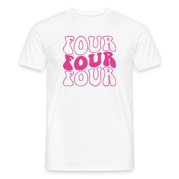 Four 4th Birthday For Girls 4 Years Old - Men's T-Shirt - white - Front - AI Model Male 178 dark (178cm)