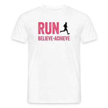 Marathon - Courir. Croire. Accomplir. - T-shirt homme - blanc - Devant - AI Model Male 178 dark (178cm)