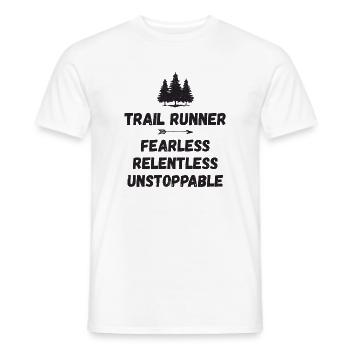 Trail Runner - Intrépide. Implacable. Imparable. - T-shirt homme - blanc - Devant - AI Model Male 178 dark (178cm)