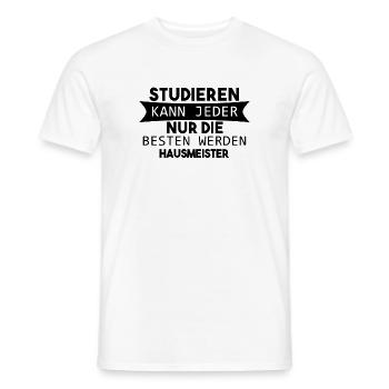 Hausmeister lustiger Spruch - Männer T-Shirt - Weiß - Vorne - AI Model Male 178 dark (178cm)